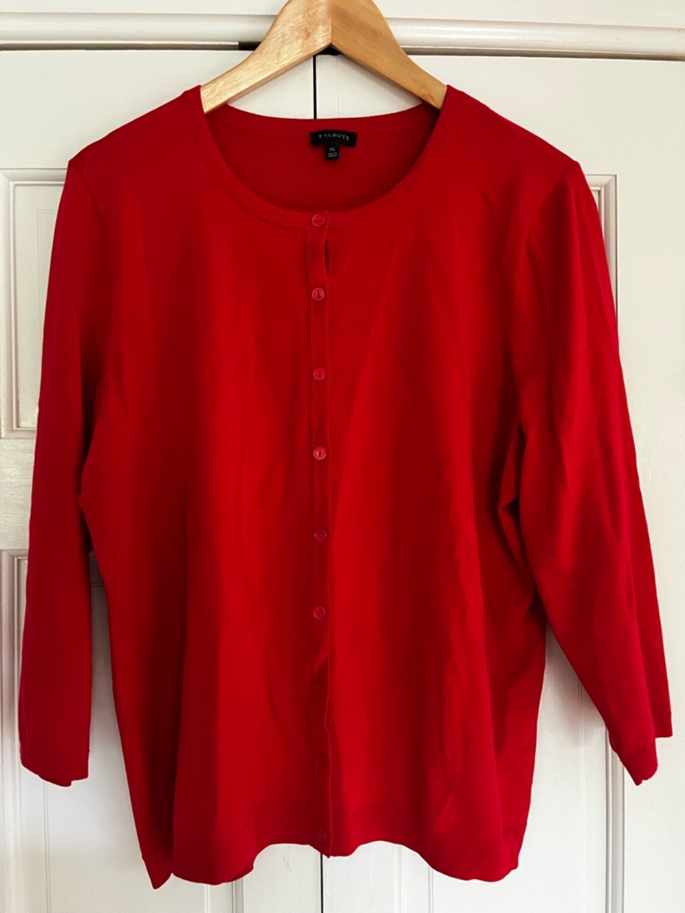 Talbots Vibrant Red Button-Front Women’s Shirt